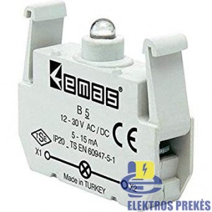 EMAS B5 Kontaktas su baltu LED 12-30V