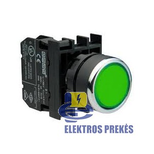 EMAS B100DY žalias mygtukas su adapteriu ir kontaktu