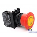 EMAS B200E-E fiksuojamas raudonas grybas su adapteriu ir kontaktu